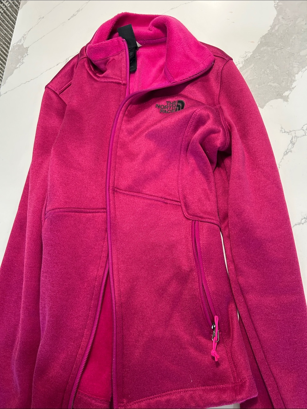 The North Face Bright Pink Full-Zip Fleece Jacket